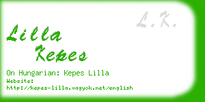 lilla kepes business card